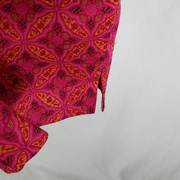 EUC Pink Vibrant Patterned Ankle Pants Women's Size 18W - Picture 7 of 7